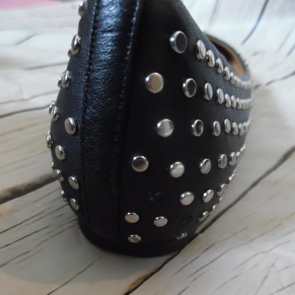 Michael Kors RARE Studded Black Leather Flats Shoe - Picture 11 of 11